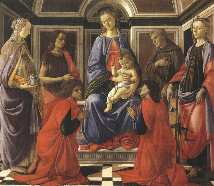 Madonna enthroned with Child and Saints (mk36)